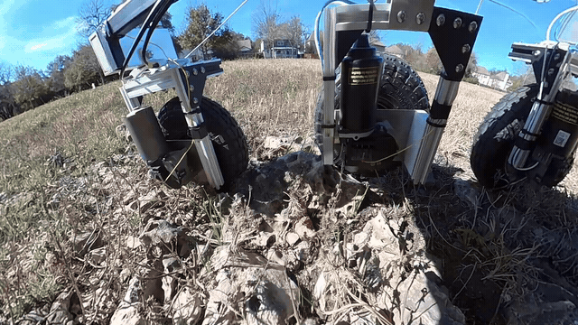 Rocker bogie suspension in action